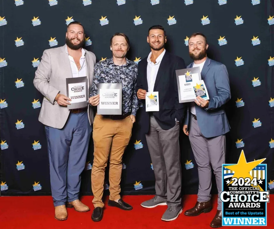 The Cornerstone Construction team at the 2024 Community's Choice Awards.
