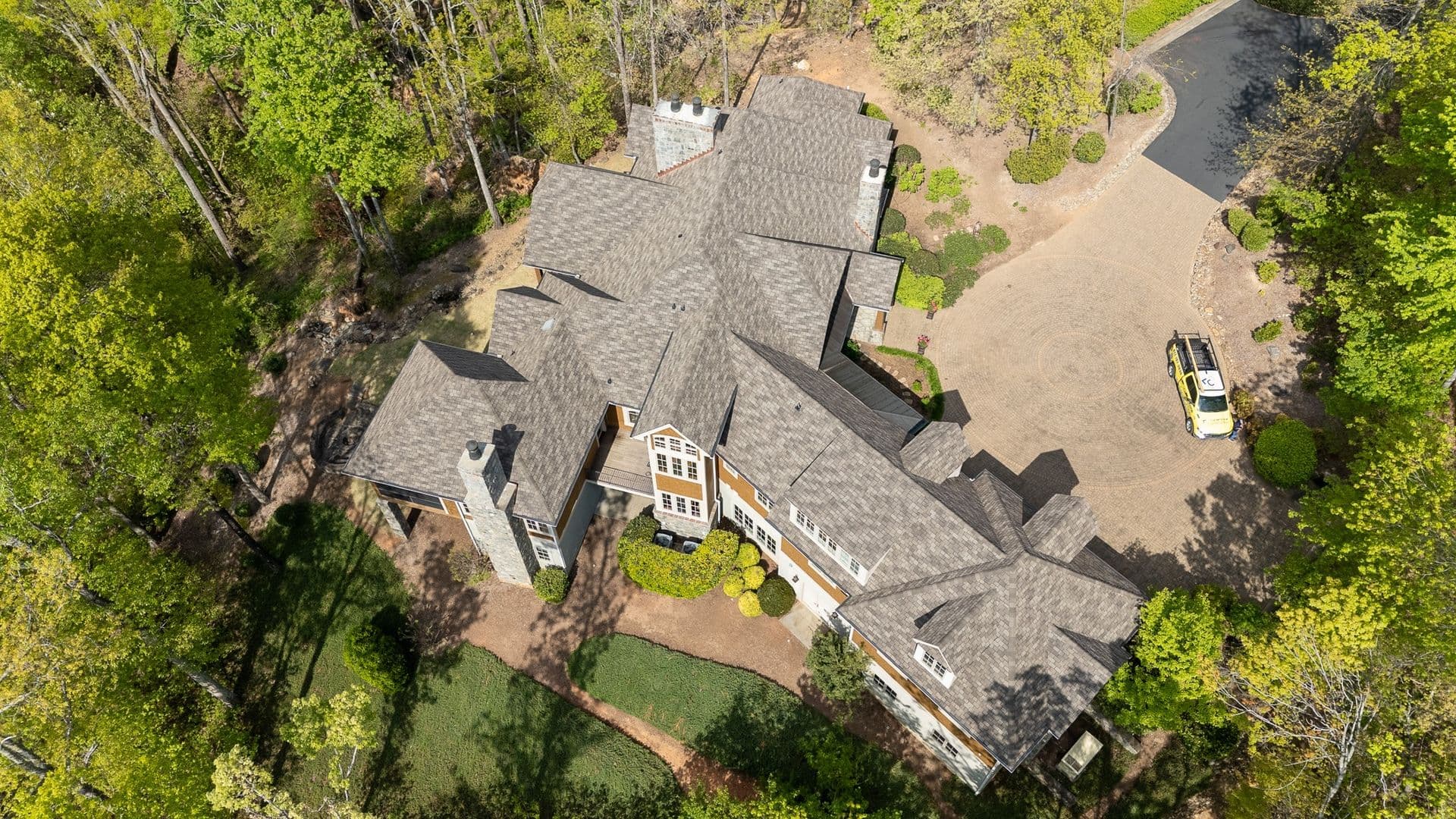 A new roof installed by Cornerstone Construction.
